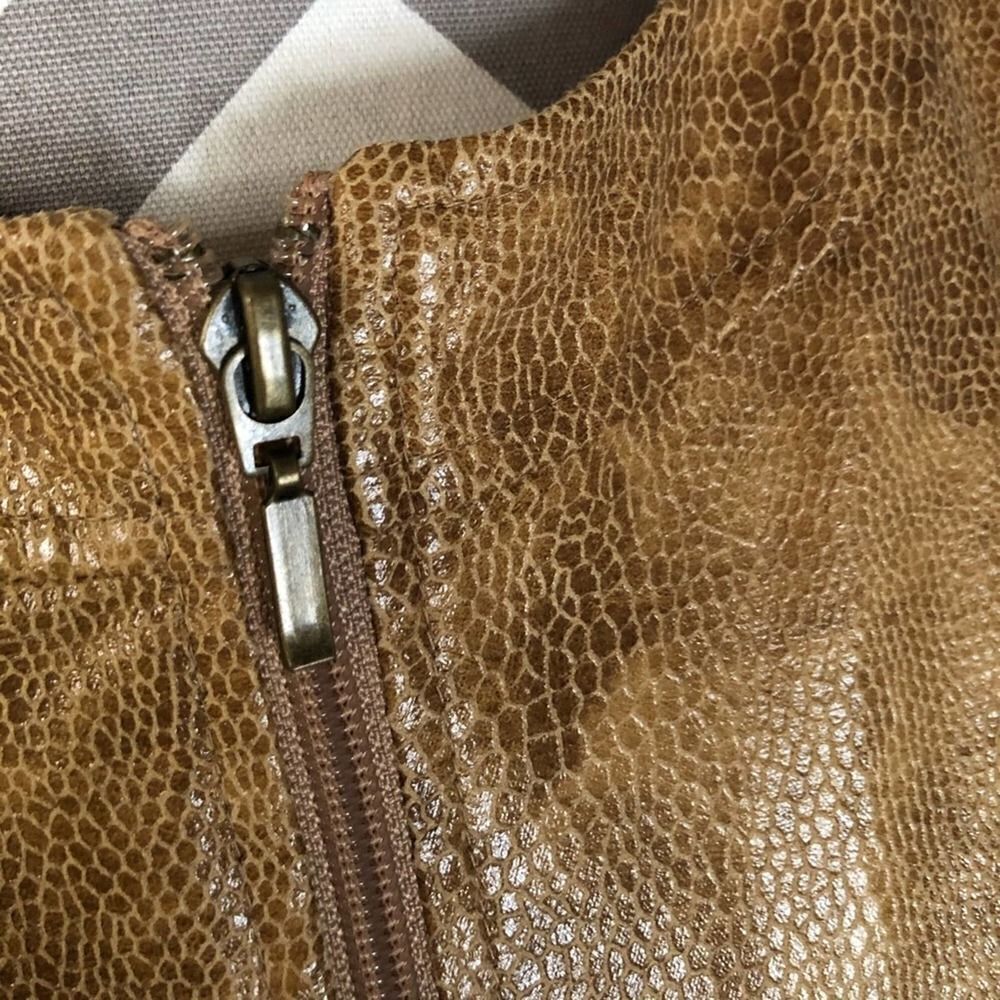 Jm Collection Tan Snake Print Zip Up Jacket - image 6